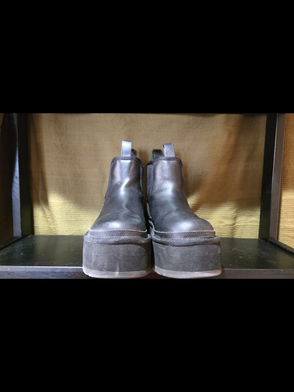 UGG Women's Black Platform Chelsea Boots